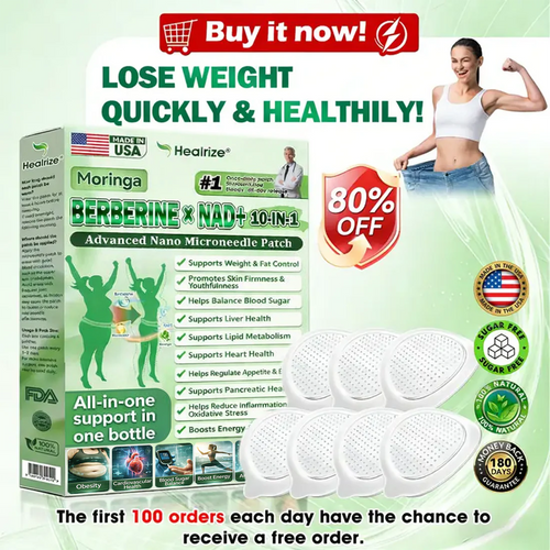 🇺🇸 𝐎𝐟𝐟𝐢𝐜𝐢𝐚𝐥 𝐔𝐒 𝐒𝐭𝐨𝐫𝐞 | 🧑‍⚕️🩺 𝐇𝐞𝐚𝐥𝐫𝐢𝐳𝐞® Moringa · Berberine × NAD+ 𝟏𝟎-𝐢𝐧-𝟏 𝐀𝐝𝐯𝐚𝐧𝐜𝐞𝐝 𝐍𝐚𝐧𝐨 𝐌𝐢𝐜𝐫𝐨𝐧𝐞𝐞𝐝𝐥𝐞 𝐏𝐚𝐭𝐜𝐡 — 𝐎𝐧𝐜𝐞 𝐃𝐚𝐢𝐥𝐲, 𝐕𝐢𝐬𝐢𝐛𝐥𝐞 𝐑𝐞𝐬𝐮𝐥𝐭𝐬 𝐢𝐧 𝟕 𝐃𝐚𝐲𝐬🔥