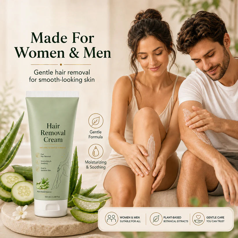 Alcuras™ Natural Gentle Hair Removal Cream | For Women & Men, Sensitive Skin
