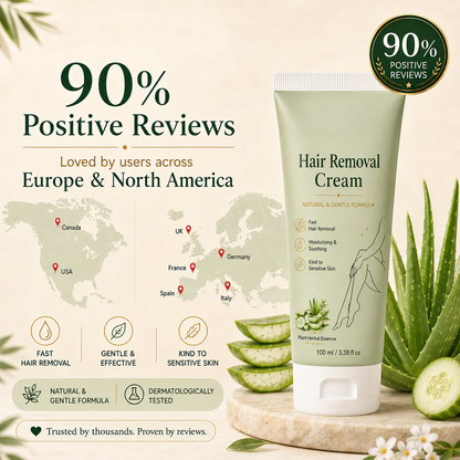 Alcuras™ Natural Gentle Hair Removal Cream | For Women & Men, Sensitive Skin