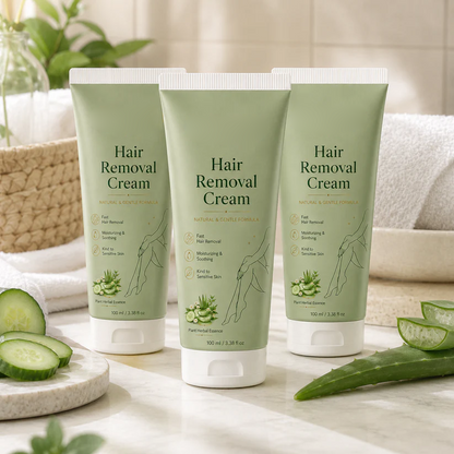 Alcuras™ Natural Gentle Hair Removal Cream | For Women & Men, Sensitive Skin